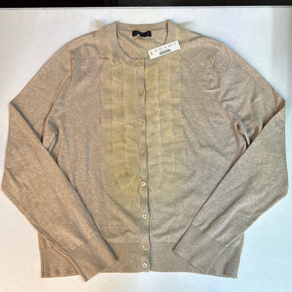 J. Crew Light Tan Cardigan Sweater